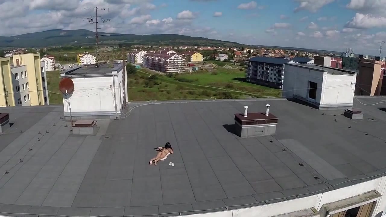 Порно на крыше 