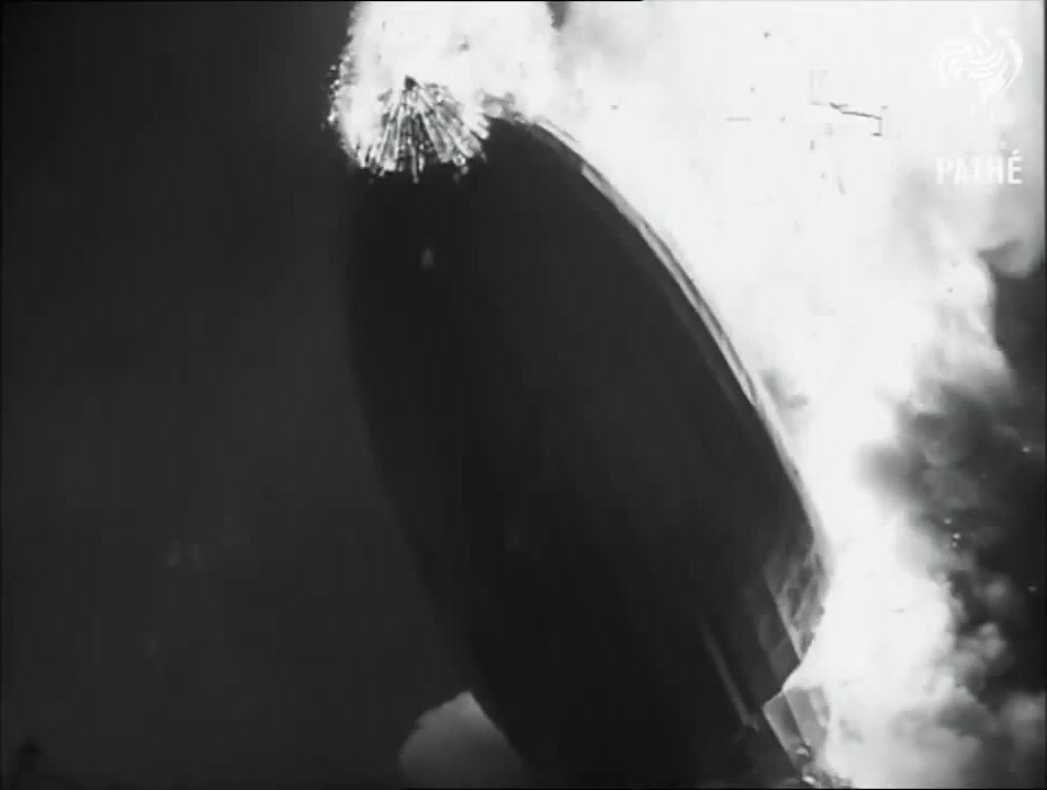 Hindenburg Disaster Real Zeppelin Explosion Footage 1937 British