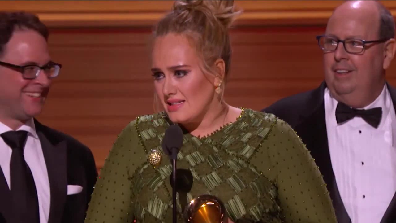 Adele Wins Album Of The Year Acceptance Speech 59th GRAMMYs Coub