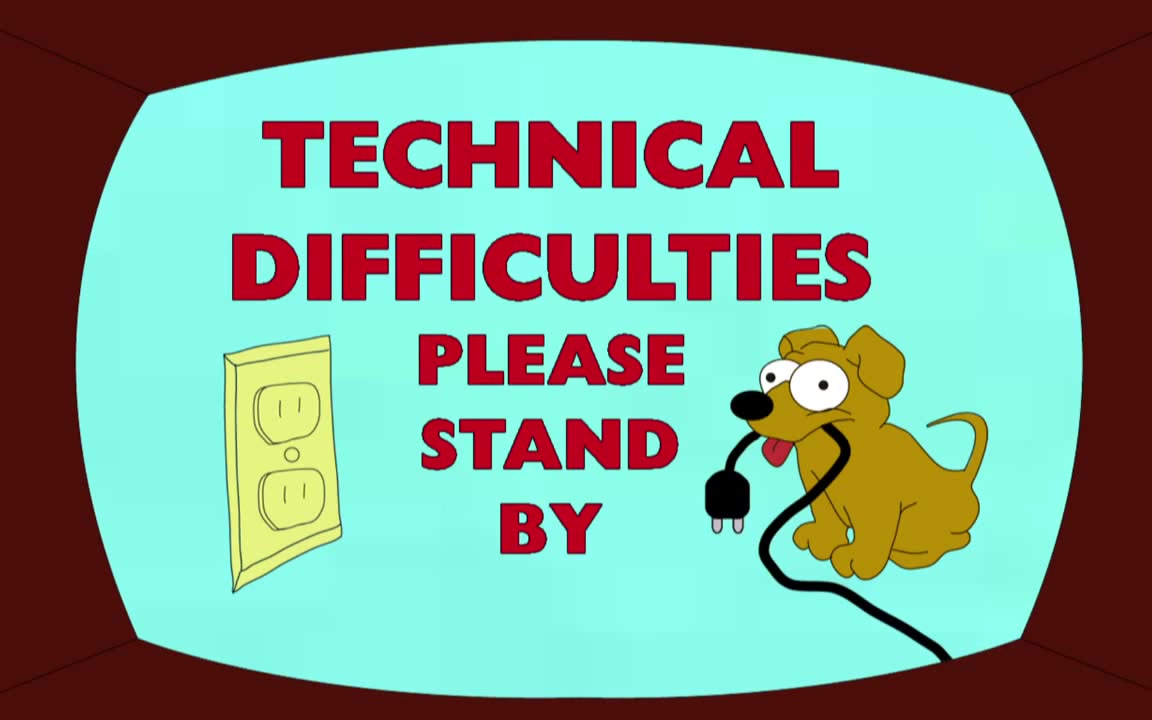 Simpsons Technical Difficulties Screen Cute Puppy Pulled The Plug Simpsons Technical Difficulties Screen Cute Puppy Pulled The Plug