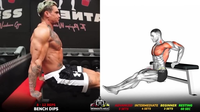 15 Chest Triceps and Biceps Exercises - Gym Workout Motivation - Coub ...