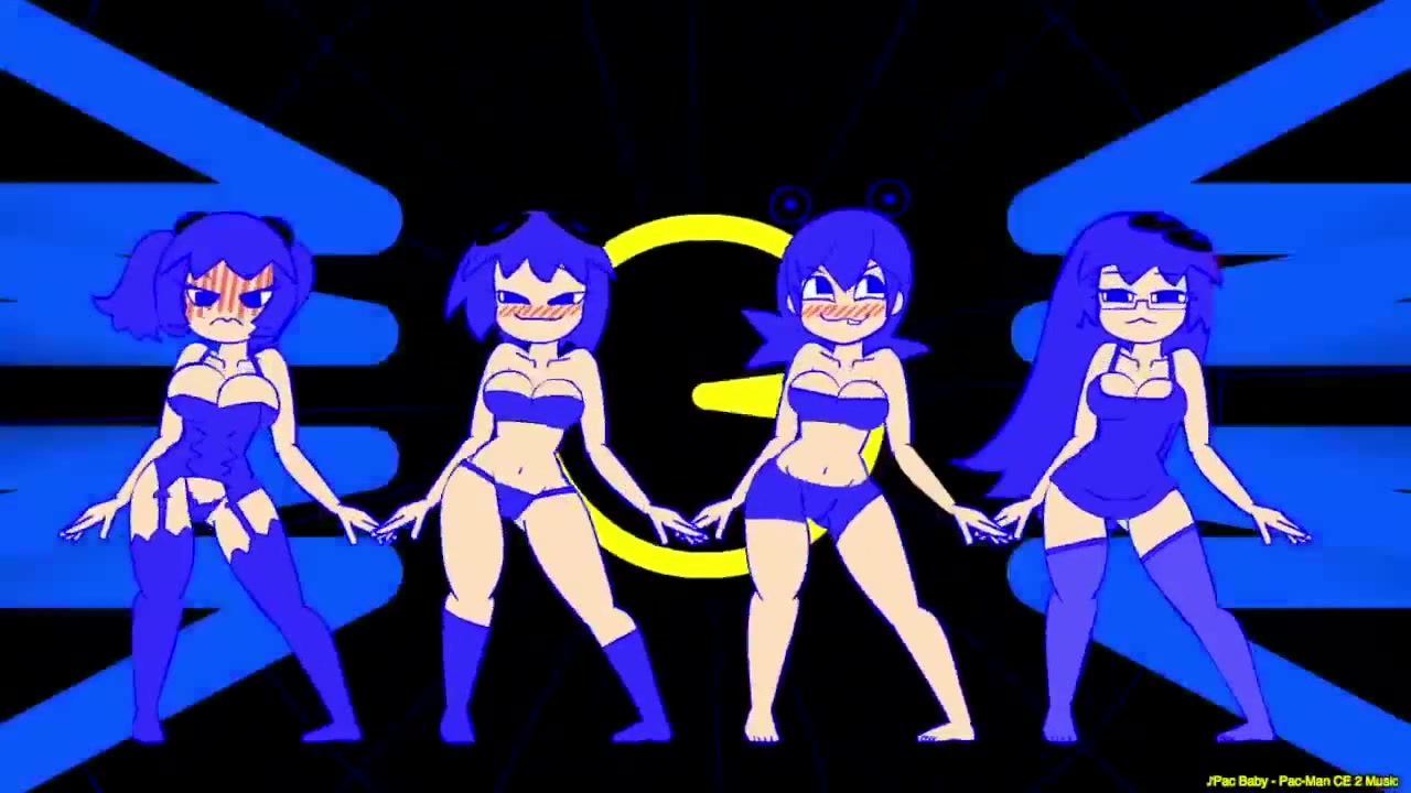 Inky, Blinky, Pinky, and Clyde's Ghostly Dance Animation by Minus8.