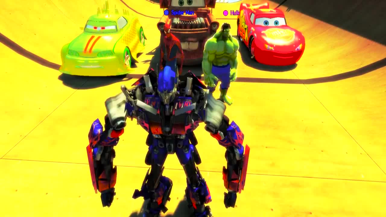 Disney Cars Tow Mater,Optimus Prime,Lightning McQueen,Spider-Man,Komodo AND  HULK - Coub - The Biggest Video Meme Platform