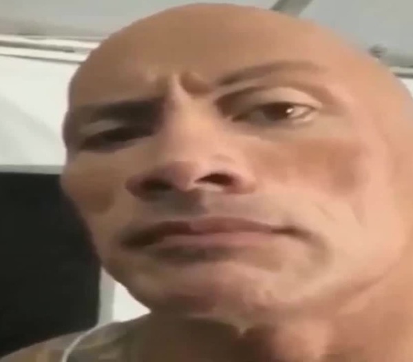 DWAYNE JOHNSON EYEBROW RAISE MEME 1,000,000 TIMES