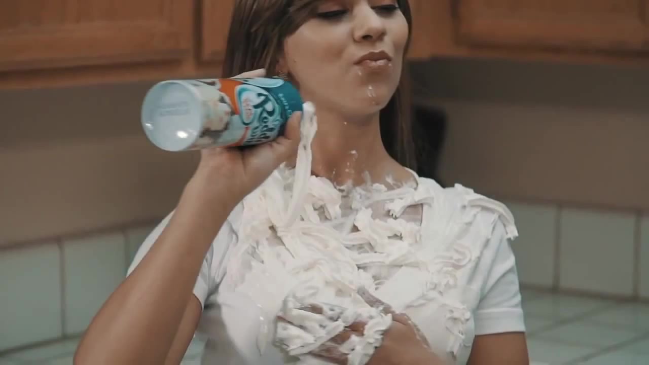 Sexy fun with whipped cream