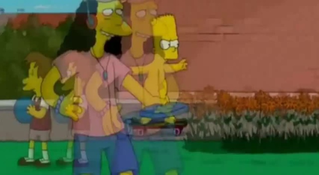 Skateboard bart naked simpson Bart Simpson