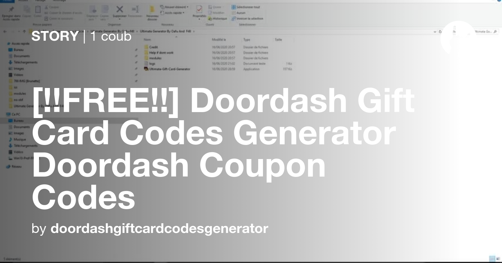 [!!FREE!!] Doordash Gift Card Codes Generator Doordash Coupon Codes Coub