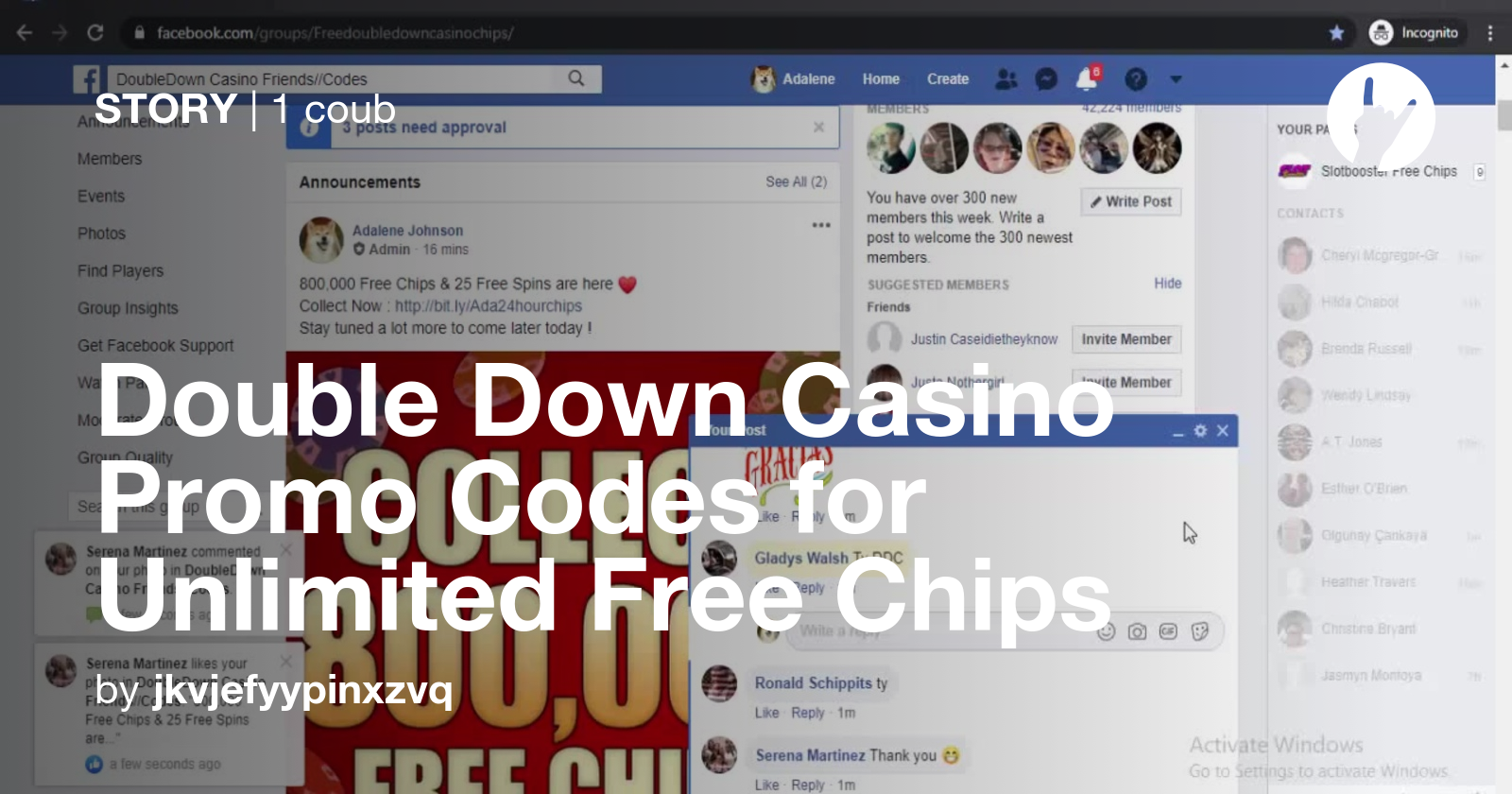 code sharing double down casino